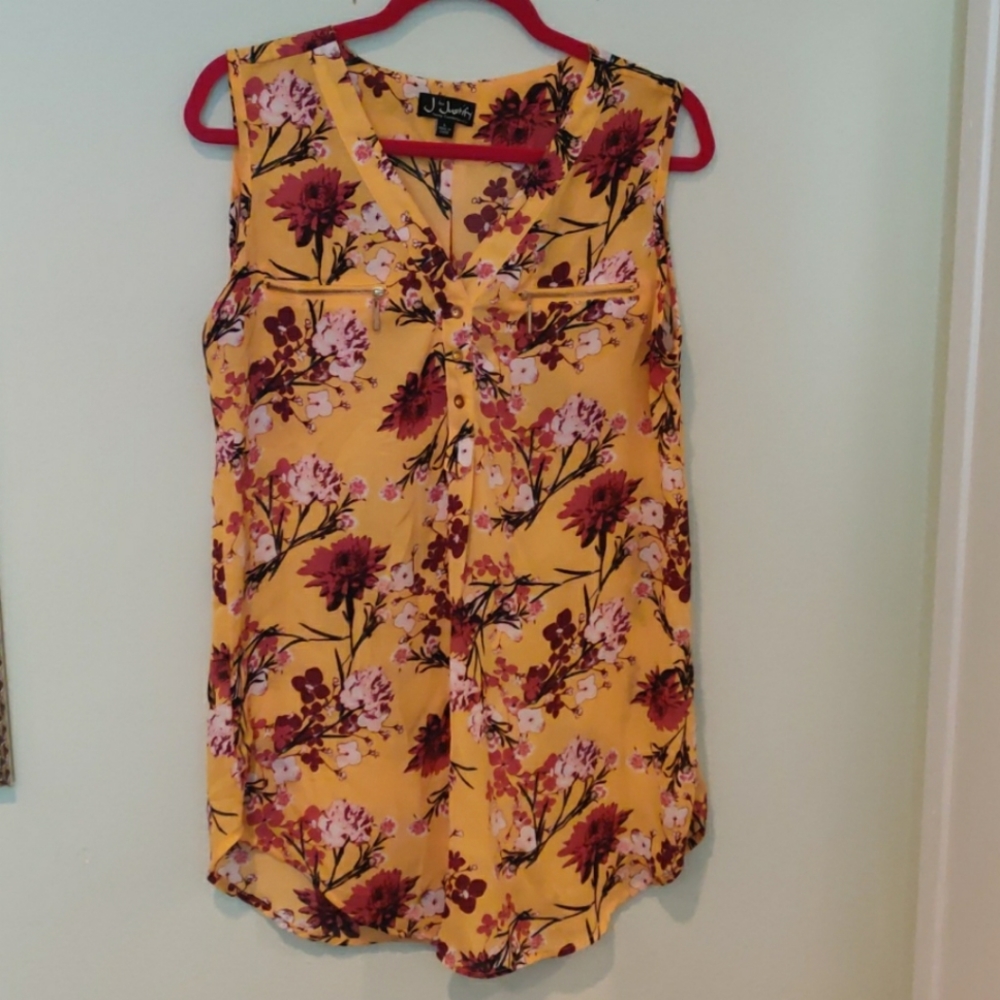 Floral tank top business casual